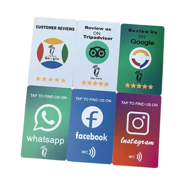 Standard PVC NFC Social Media Cards - Image 2