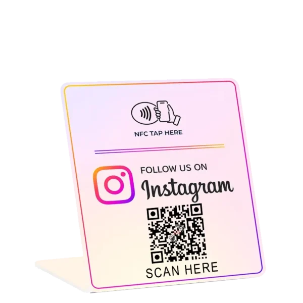 Custom Social Media NFC Stand 120MM Wide - Image 6