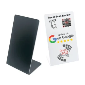 NFC Social Media Placards 75MM Wide NFC + QR Code Programming