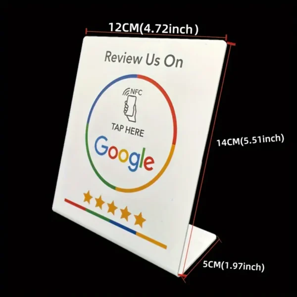Custom Social Media NFC Stand 120MM Wide - Image 2